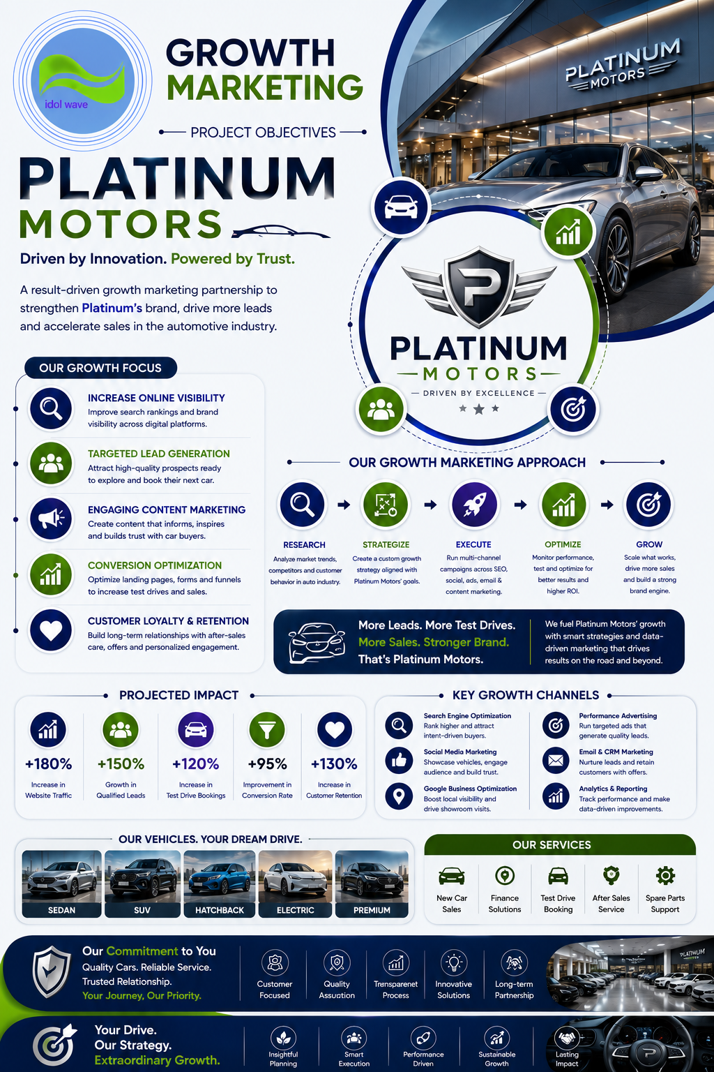 Growth marketing strategy planning sample for Platinum Motors